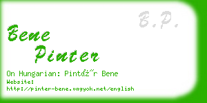 bene pinter business card